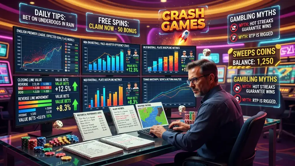 Sports Betting Predictions and Online Casino Guide: Daily Tips, Free Spins, RTP, Crash Games, Sweeps Coins and Gambling Myths