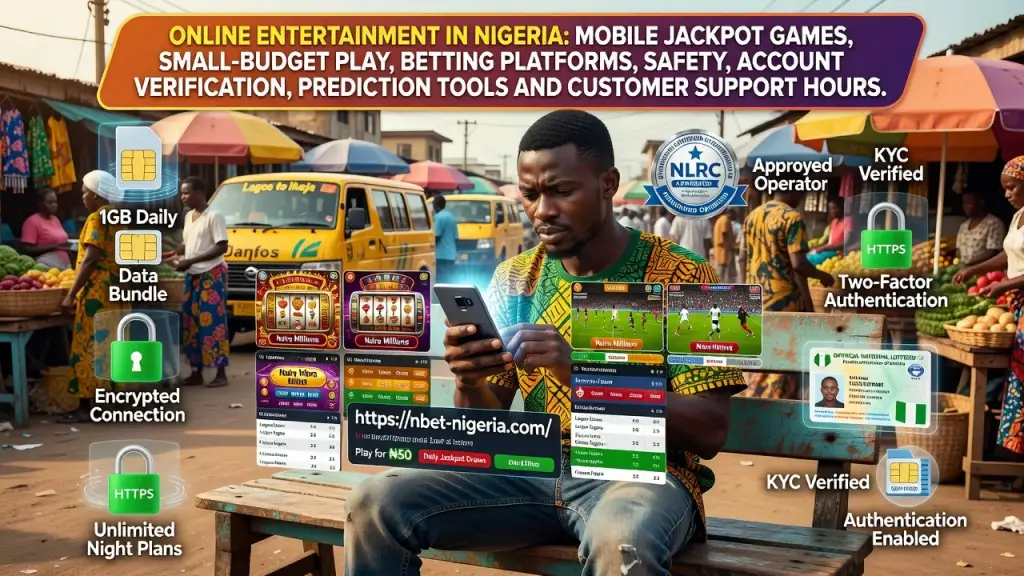 Online Entertainment in Nigeria: Mobile Jackpot Games, Small-Budget Play, Betting Platforms, Safety, Account Verification, Prediction Tools and Customer Support Hours