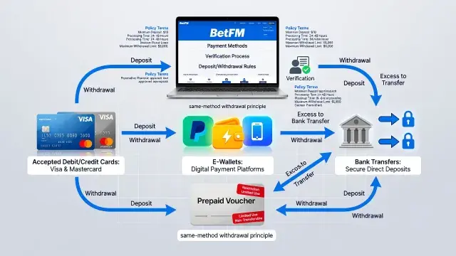 BetFM Payment Methods, Verification and Deposit/Withdrawal Rules: Accepted Options and Policy Terms